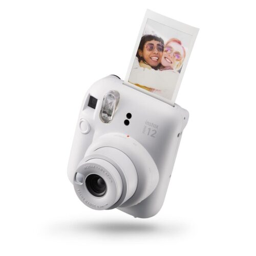 Fujifilm Instax Mini 12 Instant Camera – Clay White with FREE BAG AND CARTAGE