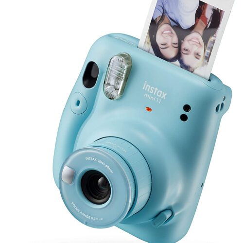 Fujifilm instax Mini 11instant Film Camera, auto Exposure and Built-in Selfie Lens, Sky Blue
