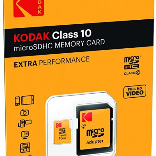 Kodak Extra 16GB Class 10 MicroSD Card with Adapter