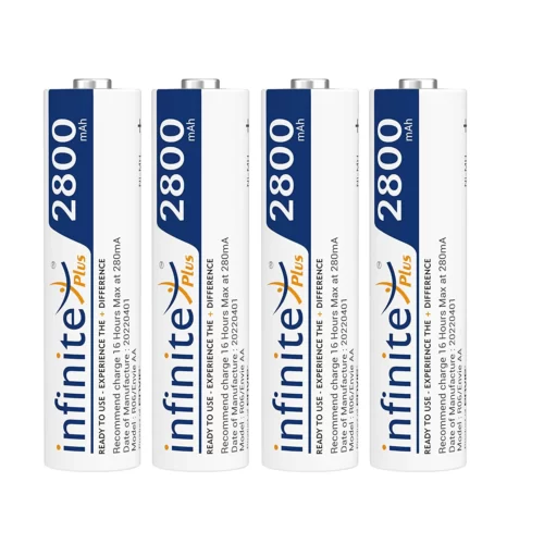ENVIE®(AA28004PL) AA Rechargeable Batteries | High Capacity Ni-MH | 2800 mAh | Low Self Discharge | Pre-Charged (Pack Of 4)