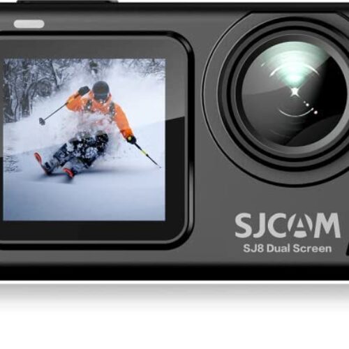 SJCAM SJ8 Dual Screen 4K/30fps Sports Action Camera | 2.33’/1.3′ Dual Touch Screen Display | 170° Wide-Angle | Super Night Vision | 30m Waterproof |Digital Vlog Camera | Black