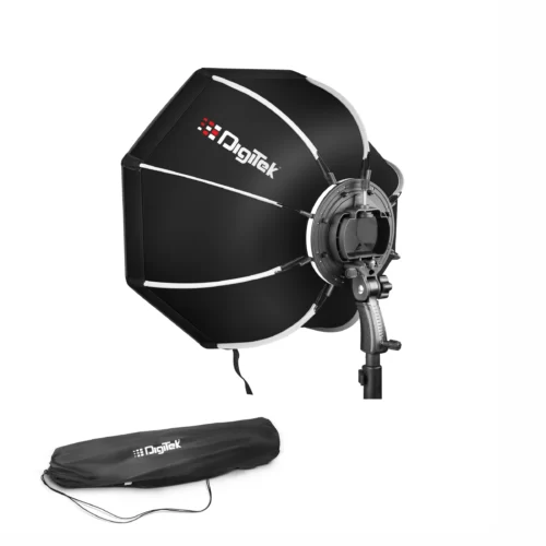 DigiTek®(DSBH-055) Lightweight & Portable Soft Box Comes with S2 Type Bracket & 2 Diffuser Sheets | Carrying Case | Compatible with All Flash Speedlights