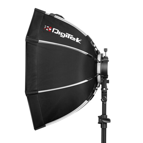 DigiTek®(DSBH-065) (65cm) Lightweight & Portable Soft Box Comes with S2 Type Bracket & 2 Diffuser Sheets | Carrying Case | Compatible with All Flash Speedlight