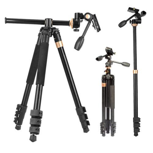 HIFFIN HF-999 Professional Portable Magnesium Aluminum Alloy Tripod Monopod with Detachable Ball Head and Pocket for Digital Camera and Camcorder (Black) (Professional Tripod with Monopod)