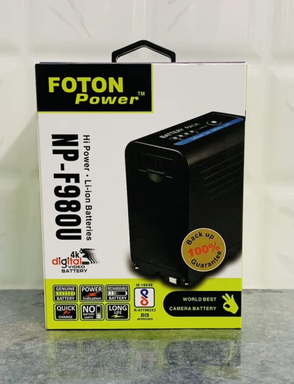 FOTON NP-F980U PLATNIUM Battery (31900 mAh) for Sony NP-F980 NP-F960 NP-F970 NP-F770 NP-F570 NP-F330 Sony PBD-D50 PBD-V30 PLM-100 PLM-50 PLM-A35 PLM-A55 Q002-HDR1 UPX-2000 CCD-TRV720 CVX-V18NSP