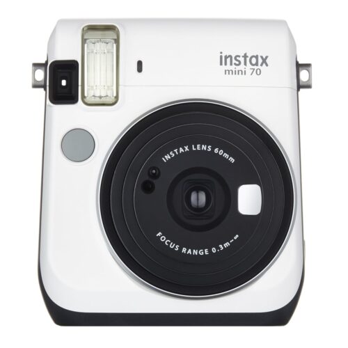 Fujifilm Instax Mini 70 – Instant Film Camera ( Moon White ) Open Box