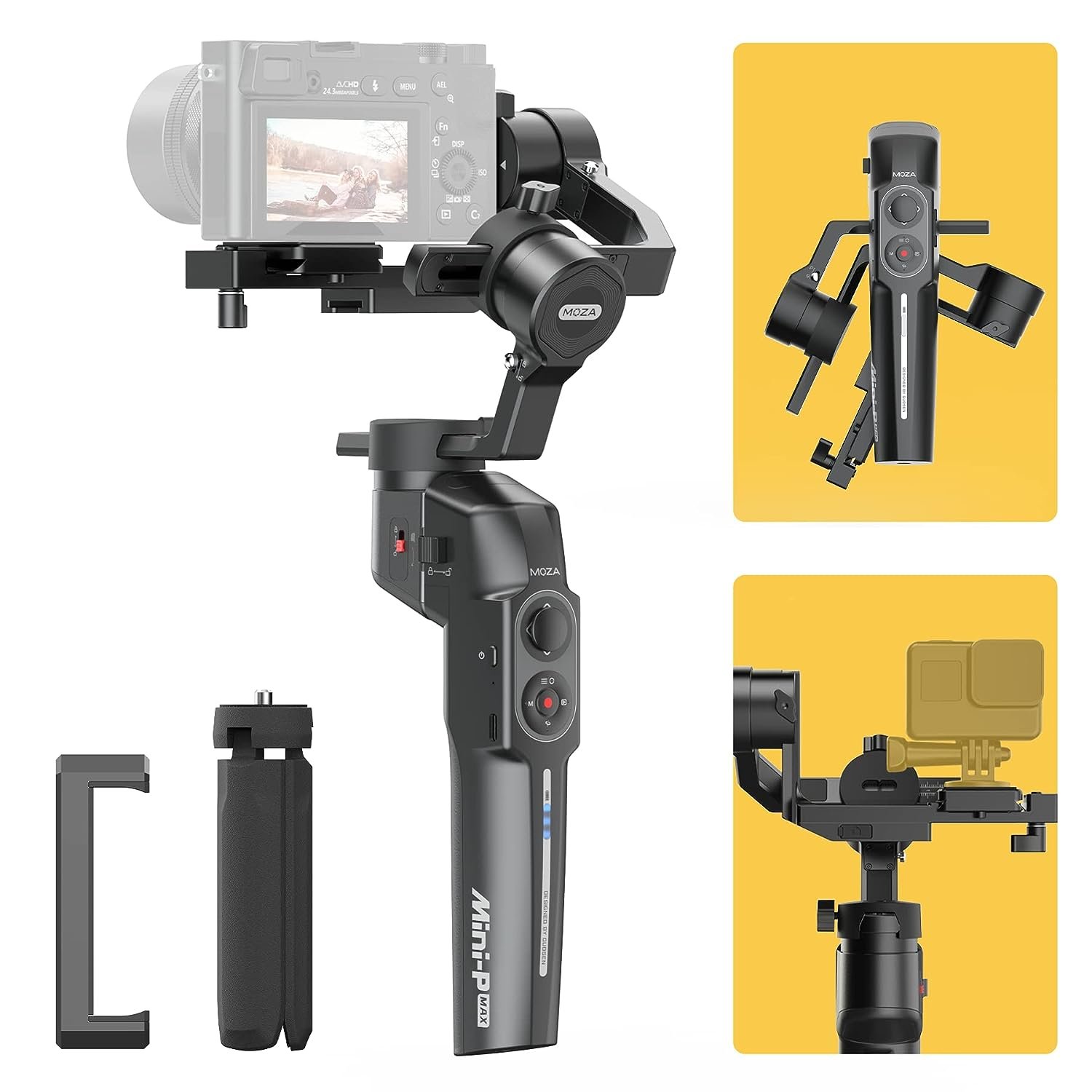 MOZA Mini P MAX Gimbal Handheld Stabilizer for Smartphone Mirrorless Camera  Action Cameras ) At The Best Price in India | Buy Online At Pixels Perfect