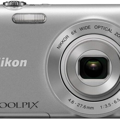 Nikon COOLPIX S3300 16 MP Digital Camera with Battery , Charger , USB Wire and Cover (Silver) (USED)