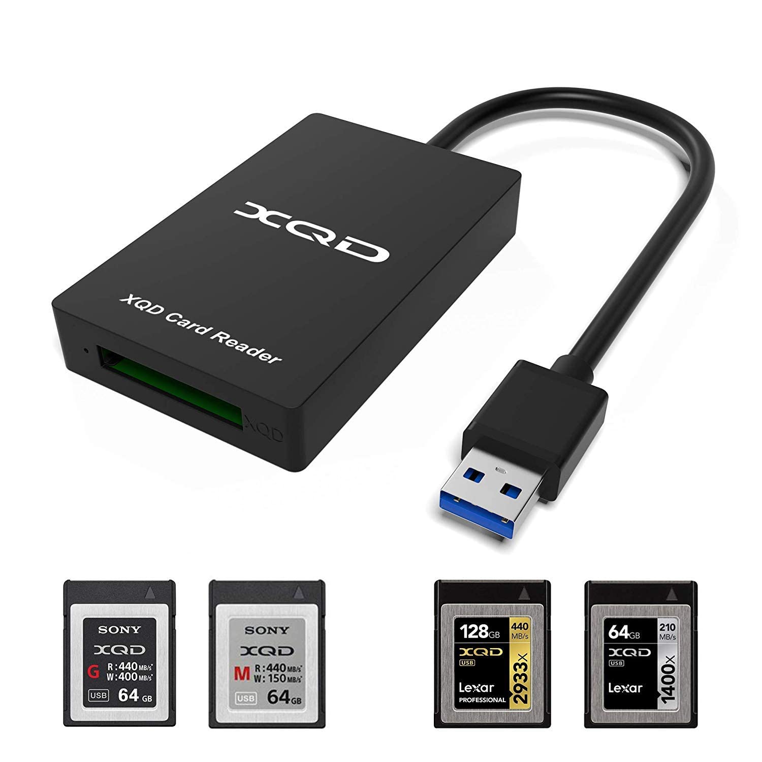 Rocketek XQD Memory Card Reader for Sony G/M Series USB Mark XQD Card ...