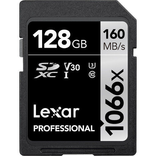 Lexar Professional 1066x SDXC 128GB UHS-I Card SILVER Series