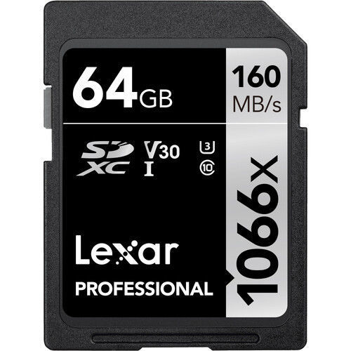 Lexar Professional 1066x SDXC 64GB UHS-I Card SILVER Series