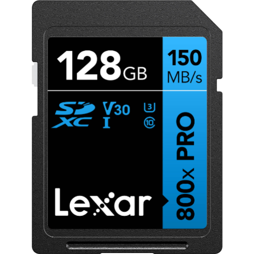 Lexar High-Performance 800xPRO SDHC/SDXC 128GB UHS-I Card BLUE Series