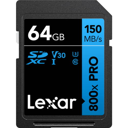 Lexar High-Performance 800xPRO SDHC/SDXC 64GB UHS-I Card BLUE Series