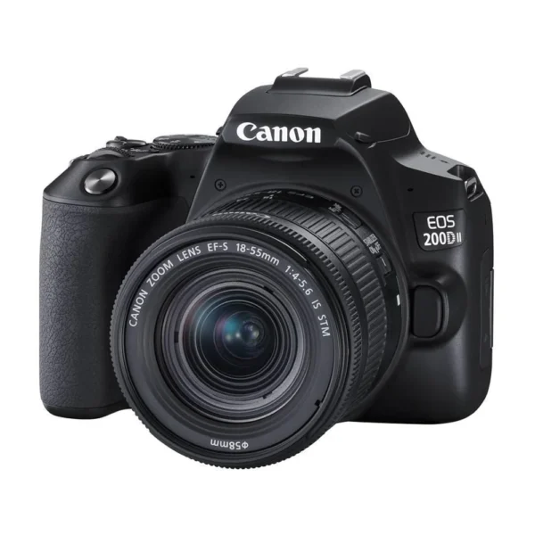 Canon EOS 200D II 24.1MP Digital SLR Camera + EF-S 18-55mm is STM Lens + EF-S 55-250mm is STM Lens (Black) - Image 2