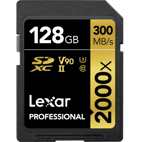 Lexar 128GB Professional 2000X Sdxc Uhs-Ii V90 Memory Card