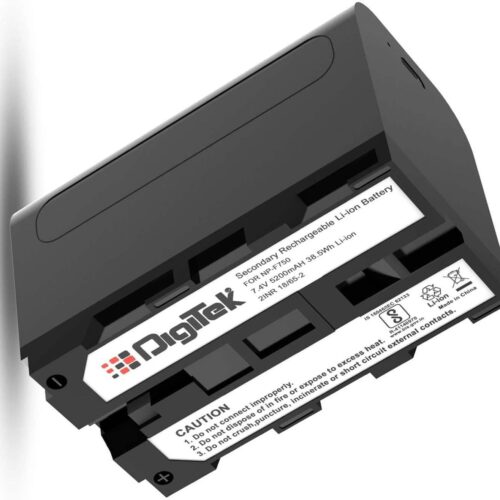 Digitek NP-F750 MU Lithium Battery Pack with Micro USB Charging 5200Mah For Sony Camera / Led Lights And Ring Lights