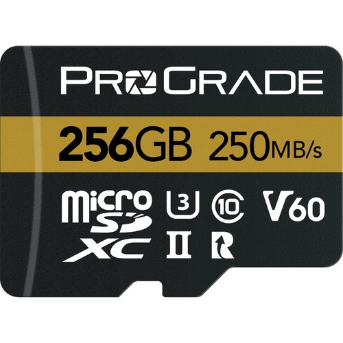 Prograde Digital 256Gb Uhs-Ii V60 Microsdxc Memory Card With Sd Adapter