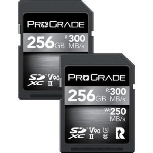 Prograde Digital 256Gb UHS-II V90 SDXC Memory Card (2-Pack)