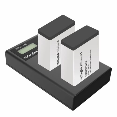 Digitek Platinum Dual Port Li-ion LCD Battery Charger with 2 Nos of 1250mAh Capacity LP E17 Li-ion Battery Combo Pack (DPUC-014 D E17)