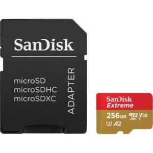 SanDisk 256GB Extreme UHS-I microSDXC Memory Card with SD Adapter