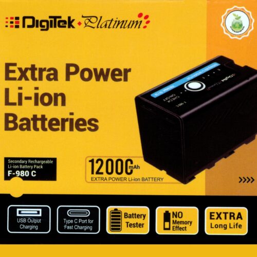 Digitek NP-F980 Type C 12000 mAh Platinum Battery