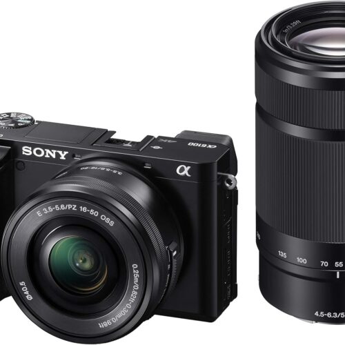 Sony Alpha ILCE-6100Y Mirrorless Camera with 16-50mm & 55-210mm Zoom Lens Open Box