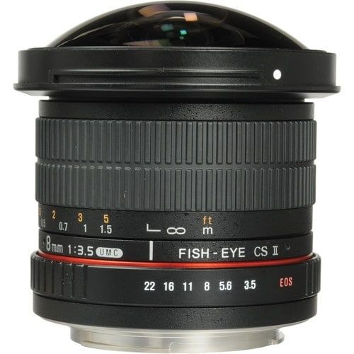 SAMYANG 8MM F3.5 UMC FISH-EYE CS II LENS FOR CANON