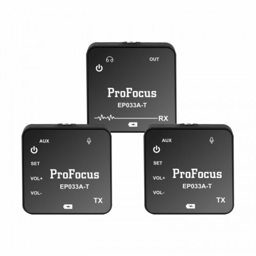 Smart Microphone FM60 Dual Transmitter Microphone For Your Videos By ProFocus (EP033A-T)