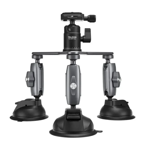 TELESIN Three-Arm Suction Mount