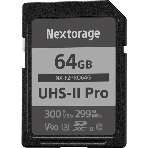 Nextorage 64GB NX-F2PRO Series UHS-II V90 SDXC Memory Card