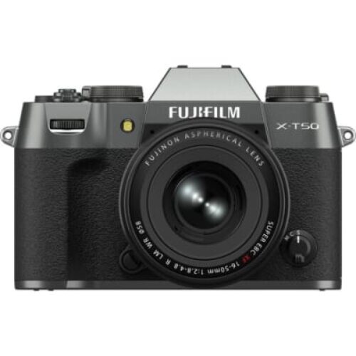 FUJIFILM X-T50 MIRRORLESS CAMERA WITH XF 16-50MM F/2.8-4.8 LENS (CHARCOAL SILVER)