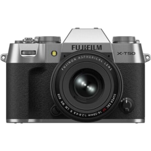 FUJIFILM X-T50 MIRRORLESS CAMERA WITH XF 16-50MM F/2.8-4.8 LENS (SILVER)