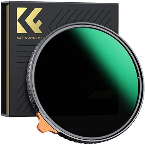 K&F Concept 77mm ND2 to ND400 Variable Neutral Density Filter Slim ND Fader ND2-400 Optical Glass