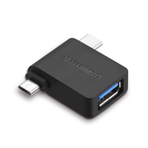 Ugreen 30453 2 In 1 Adapter Micro Usb Male + Usb Type C Male To Usb 3.0 Female-30453