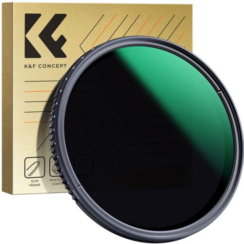 K&F Concept 77mm Variable Neutral Density ND8-ND2000 ND Filter for Camera Lenses with Multi-Resistant Coating Waterproof