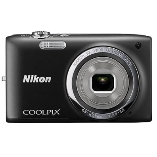 Nikon Coolpix S2700 16MP Point-and-Shoot Digital Camera (Black) with 4GB Card, Camera Pouch