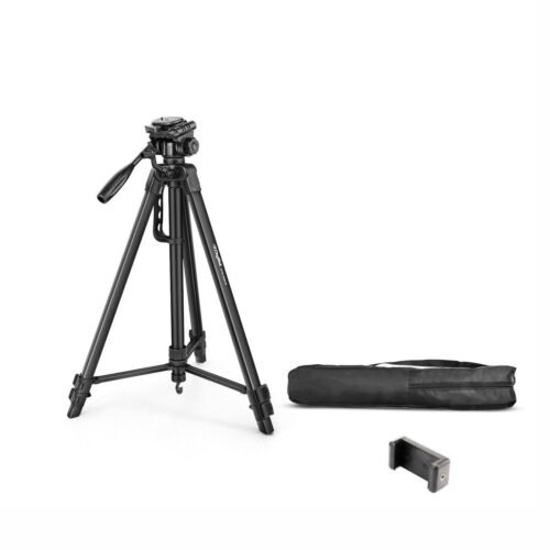 DIGITEK (DTR 550 LW) 67 Inch Foldable Tripod Stand with Phone Holder & 360 Ball Head, 5kg Load Capacity, Aluminum Alloy Legs with Rubberized Feet & Flip Locks, Carry Bag, for Photo & Video Shoots