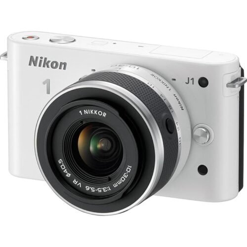 Nikon COOLPIX J1 (with 10-30mm Kit) DSLR Camera with 10.1MP and 3 inch Screen (White)