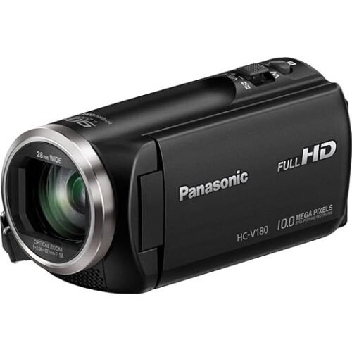 Panasonic HC-V180K Full HD Camcorder with Stabilized Optical Zoom with 16GB Memory Card Black